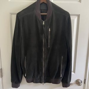All Saints Kino Bomber Jacket (Suede)